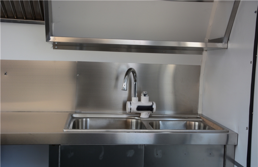 2 compartment water sinks in ice cream kiosk for sale